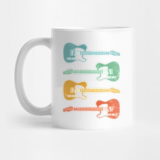 T-Style Electric Guitar Cool Retro Colors Mug